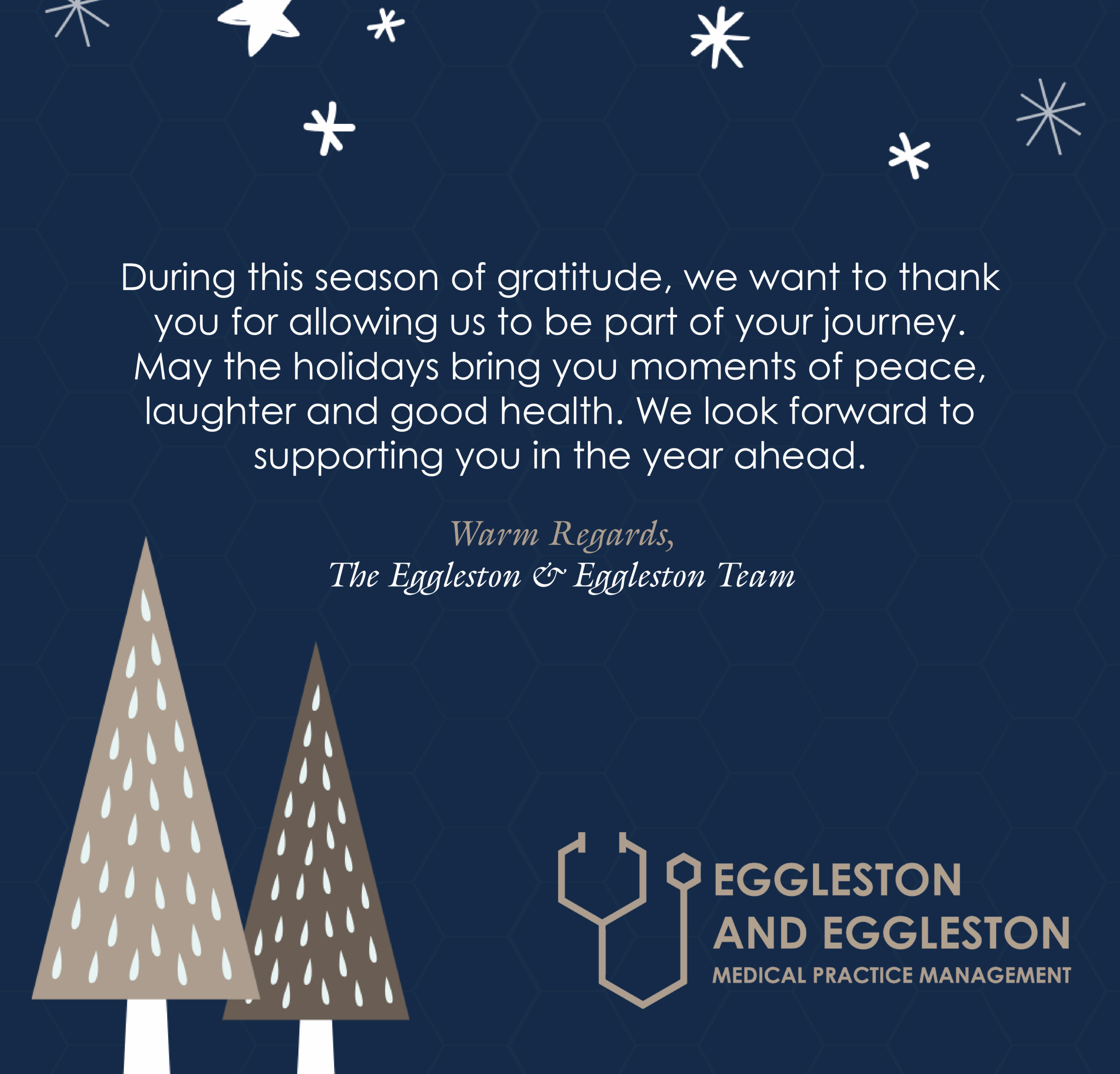 Warmest holiday wishes from eggleston & eggleston!